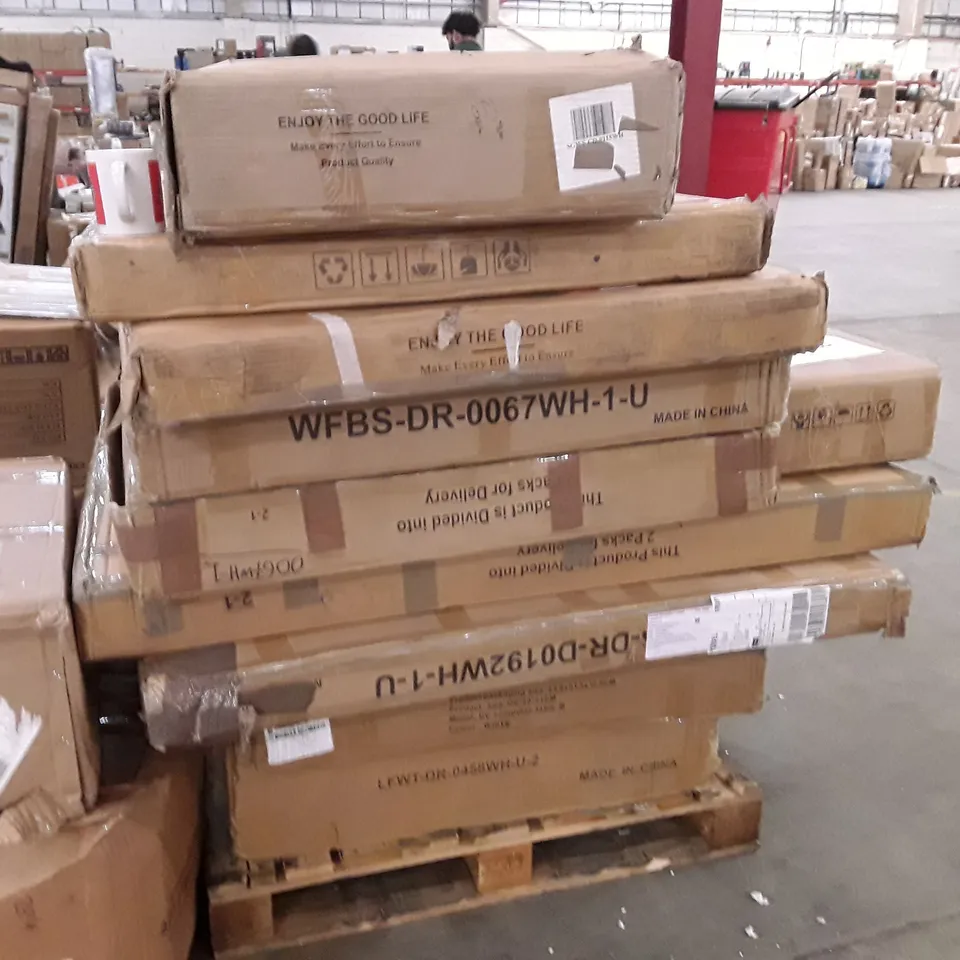 PALLET OF ASSORTED PRODUCTS INCLUDING incomplete sets of flat pack furniture 