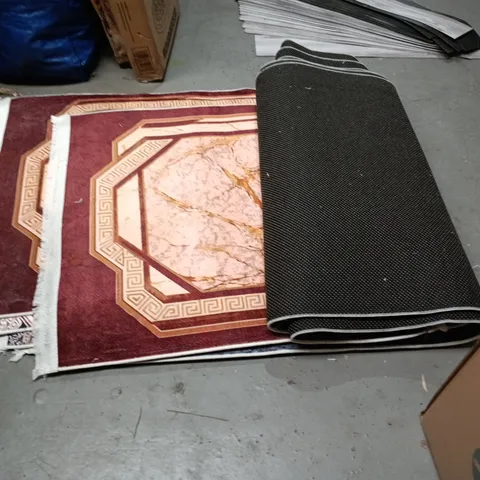 LOT OF 8 RECTANGULAR RUGS IN ASSORTED DESIGNS - SIZE UNSPECIFIED