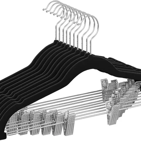 BOXED SONGMICS TROUSER HANGERS, SET OF 10 VELVET HANGERS