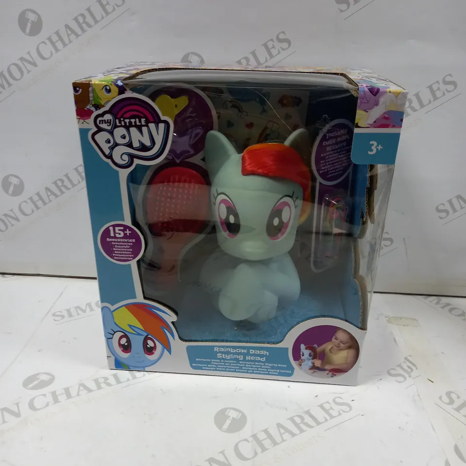 BOXED MY LITTLE PONT RAINBOW DASH STYLING HEAD