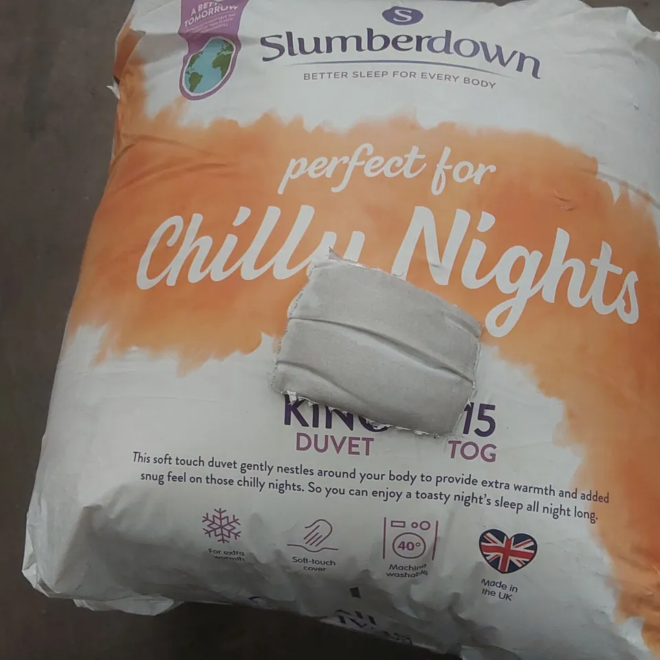 BAGGED SLUMBERDOWN 15 TOG KING SIZE DUVET