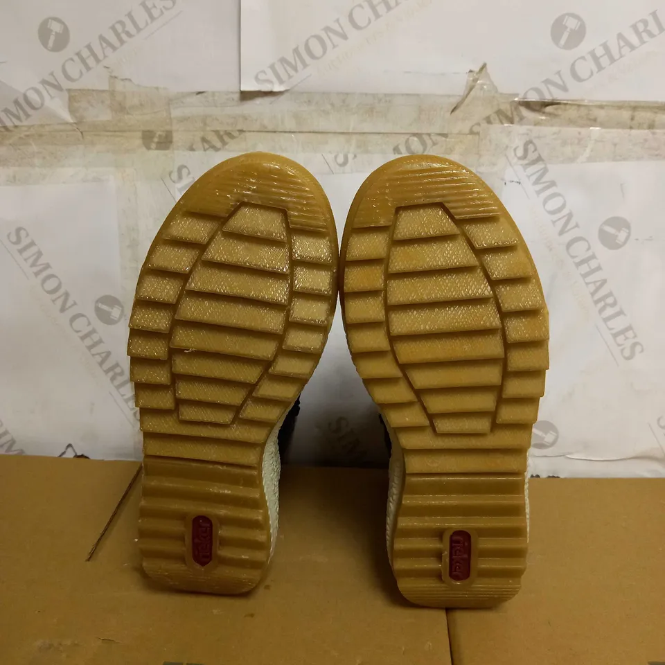 RIEKER LACE UP NAVY BOOTS - SIZE 6