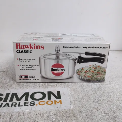 HAWKINS CLASSIC 3 LITRE PRESSURE COOKER – BOXED