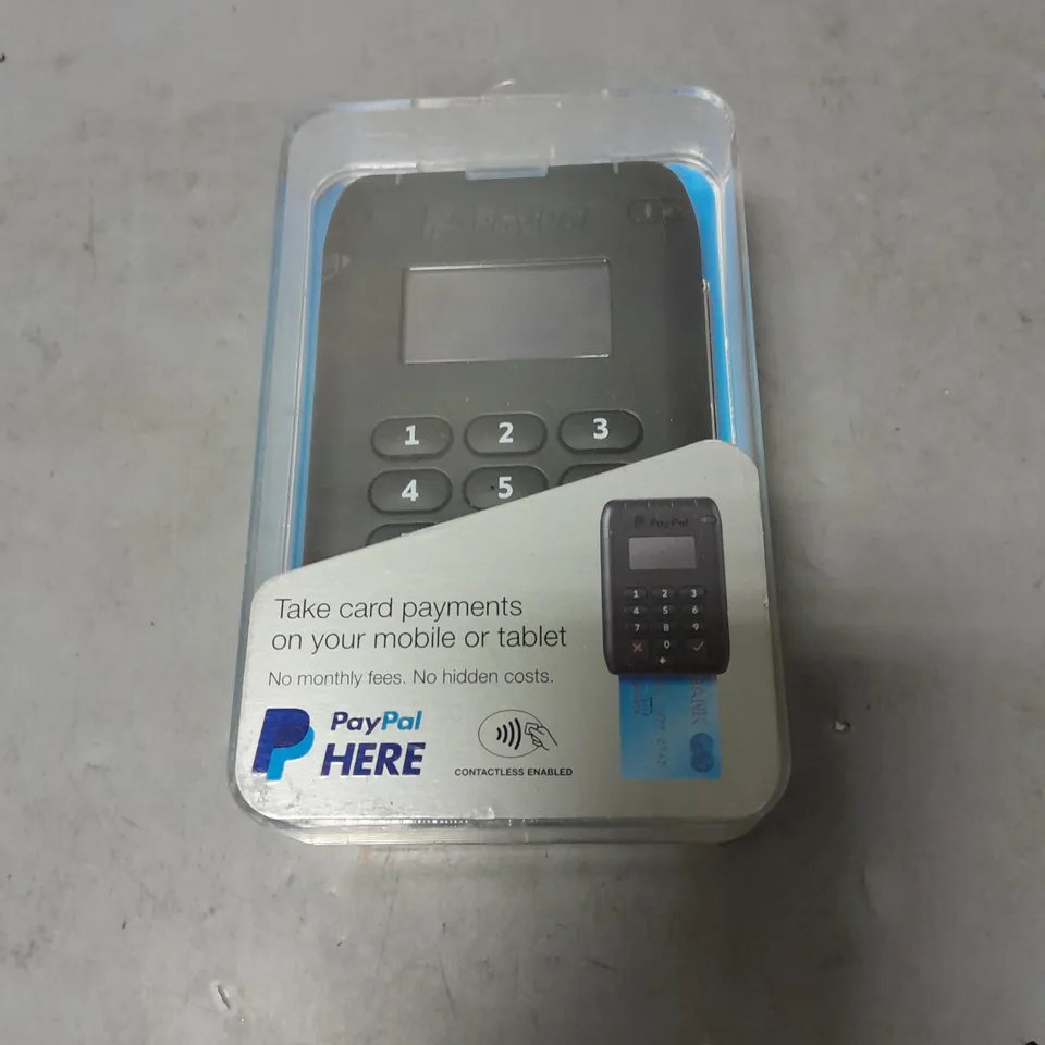 BOXED PAYPAL HERE CARD READER IN BLACK