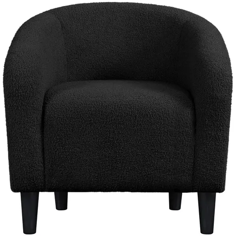 BOXED BOUNCE CLUB CHAIR COMBINING CONTEMPORARY AND TRADITIONAL DESIGN - BLACK (1 BOX)