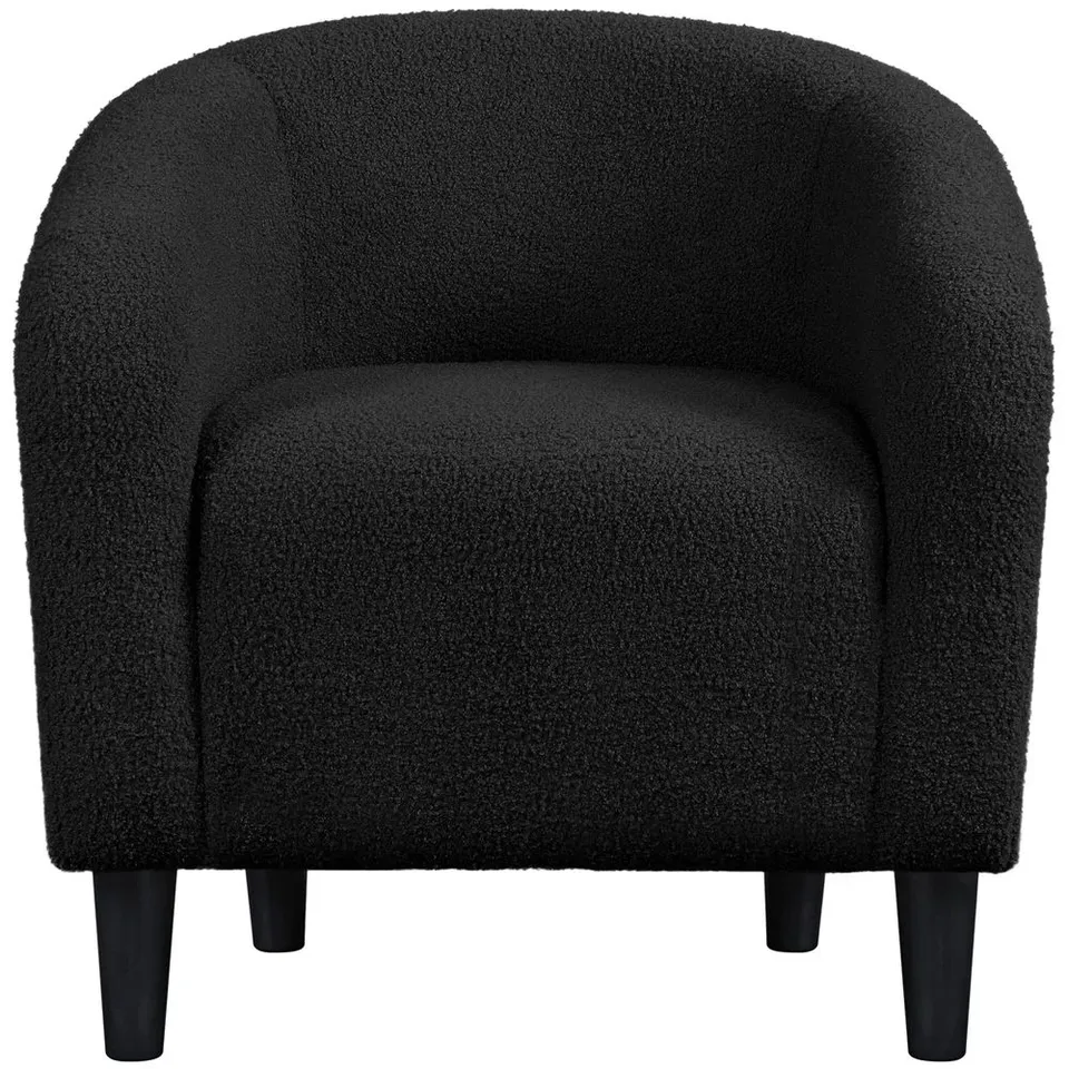 BOXED BOUNCE CLUB CHAIR COMBINING CONTEMPORARY AND TRADITIONAL DESIGN - BLACK (1 BOX)