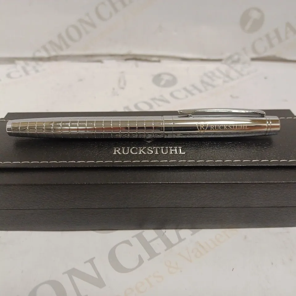 RUCKSTUHL STAINLESS STEEL LUXURY PEN IN GIFT BOX – HAND ASSEMBLED 