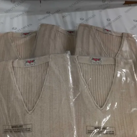 LOT OF 5 BAGGED BRIOCHE V-NECK JUMPERS - SIZE UNSPECIFIED