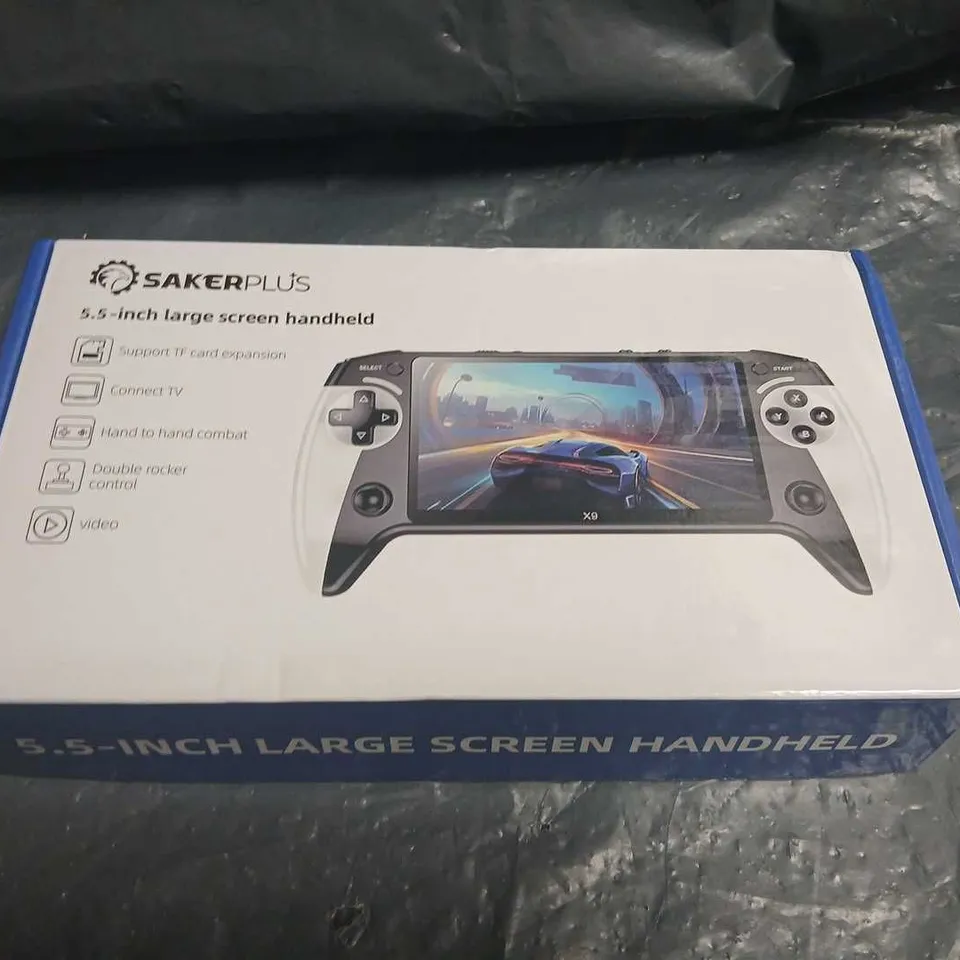 SAKER PLUS 5.5-INCH HANDHELD GAME CONSOLE – BOXED