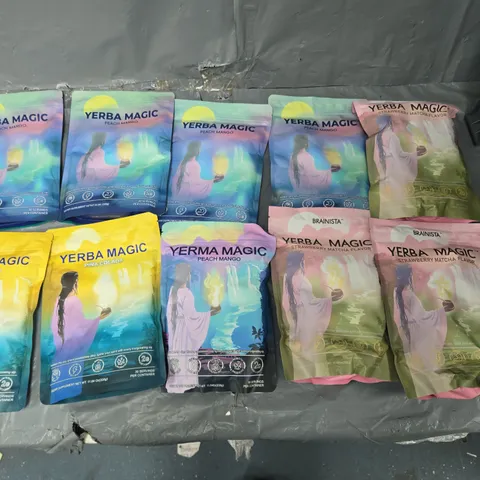 10X 330G PACKETS OF BRAINISTA YERBA MAGIC IN VARIOUS FLAVOURS