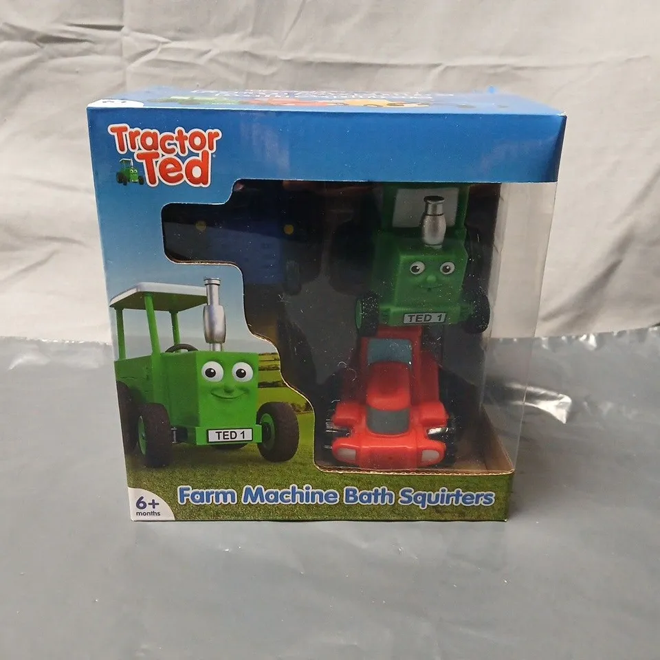 TRACTOR TED FARM MACHINE BATH SQUIRTERS – BOXED BATH TOY SET