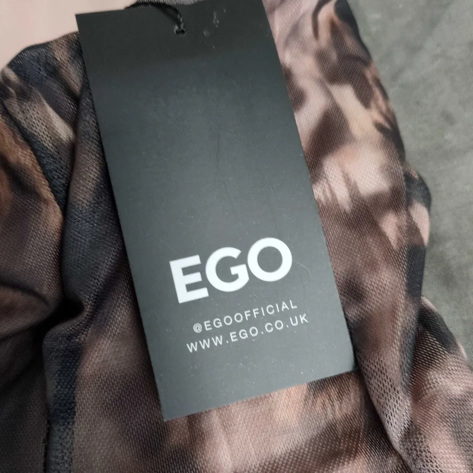 EGO LACE-TOP BABYDOLL NIGHTDRESS – BROWN TIE-DYE SIZE 12 