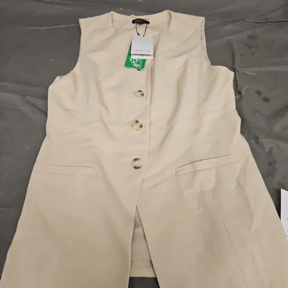 NOBODYS CHILD LONG LINE CREW WAISTCOAT - SIZE 8