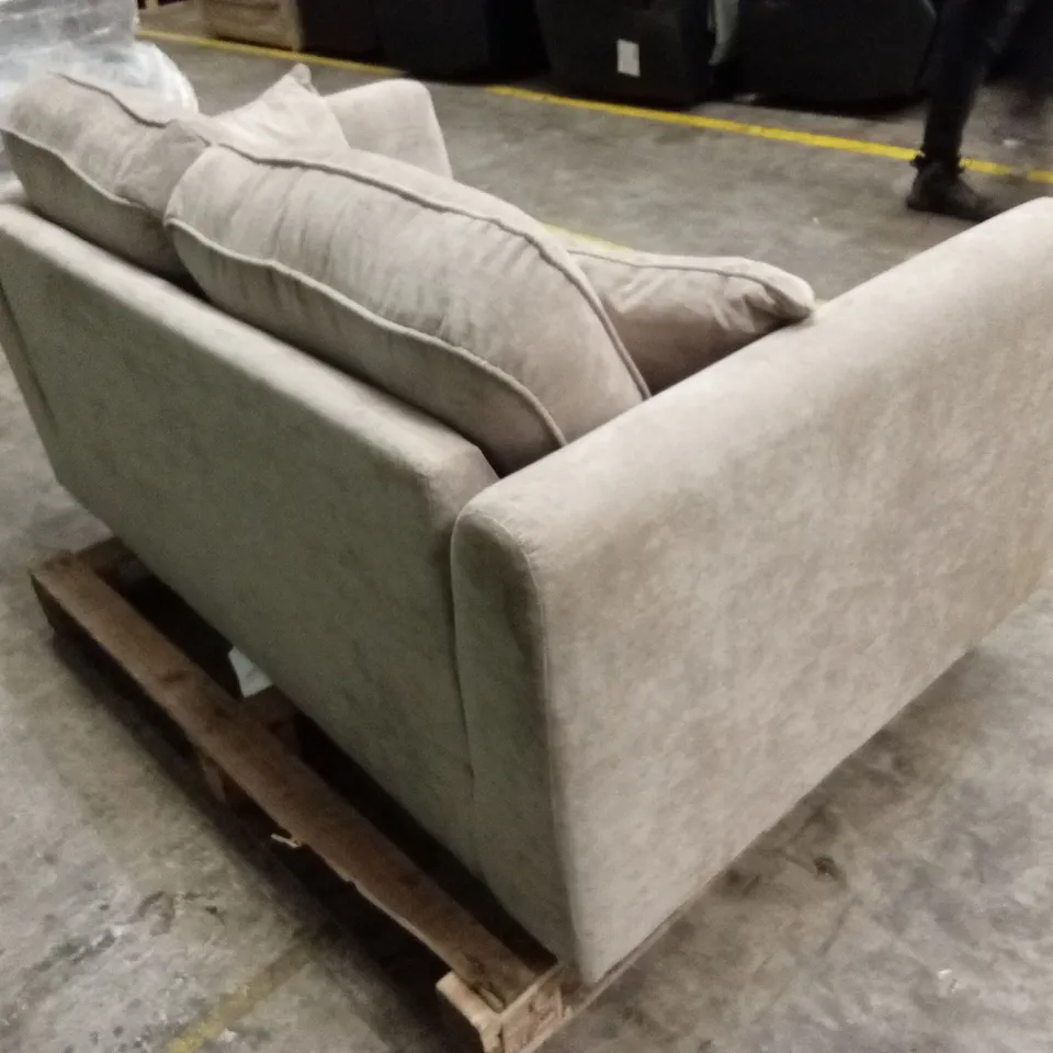 MESSINA 2 SEATER STANDARD BACK FABRIC SOFA - NATURAL RRP £599