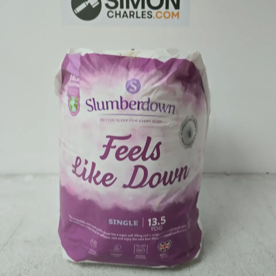SLUMBERDOWN FEELS LIKE DOWN DUVET – SINGLE, 13.5 TOG