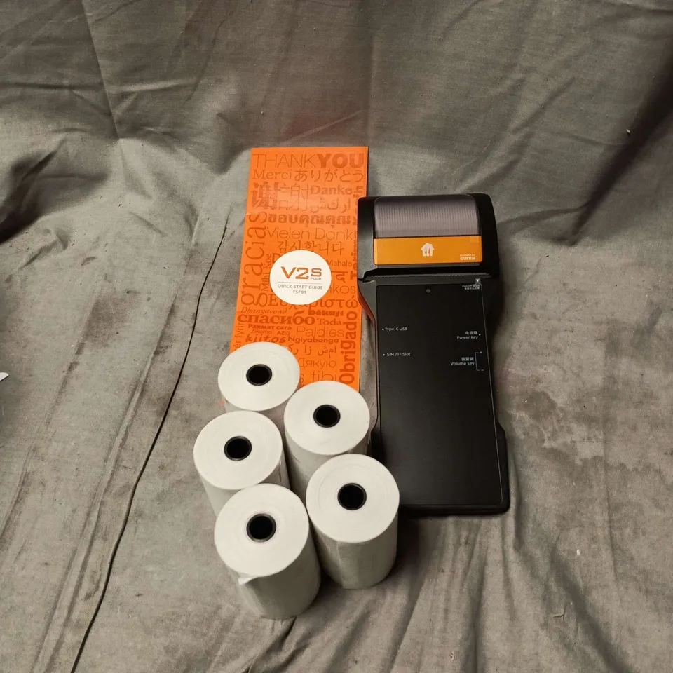 JUST EAT SUNMI V2S PLUS WIRELESS DATA POS SYSTEM WITH 5 RECEIPT ROLLS