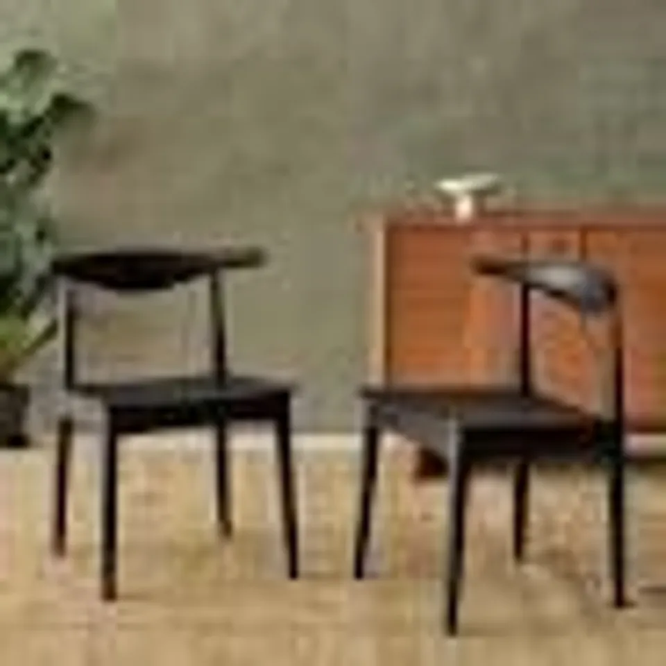 BOXED PAIR OF ATKIN AND THYME HIRO DINING CHAIRS - BLACK