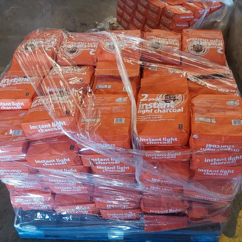 PALLET CONTAINING A LARGE QUANTITY OF CHARCOAL BRIQUETTE BAGS 