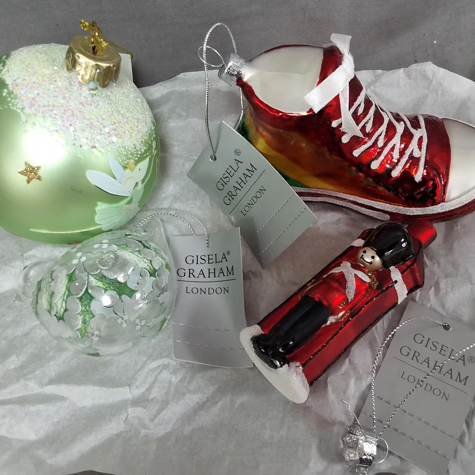 LOT OF 6 ASSORTED M7LTI-PACKS OF GISELA GRAHAM THEMED BAUBLES