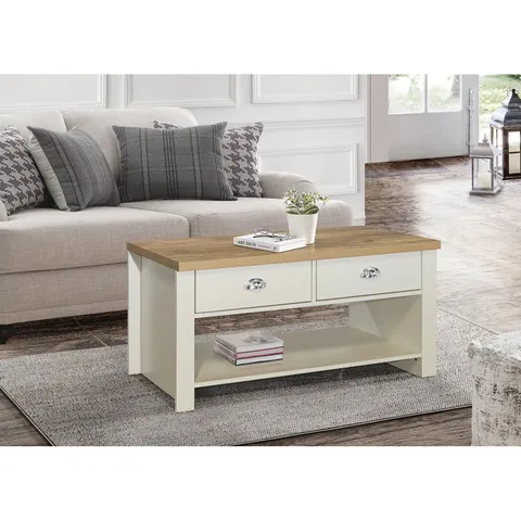 BOXED NAPANOCH SLED COFFE TABLE WITH STORAGE