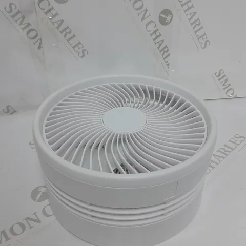 BOXED BELL & HOWELL RECHARGEABLE EXTENDABLE DESK & FLOOR FAN, WHITE
