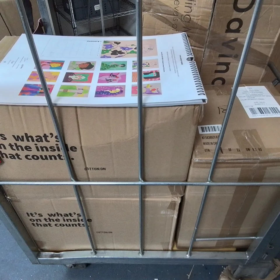 LOT OF ASSORTED ITEMS TO INCLUDE DIVINATION FOLDING MAGNETIC BIKE, TABLE LAMP, EXPANDING HOSE AND CALENDERS 