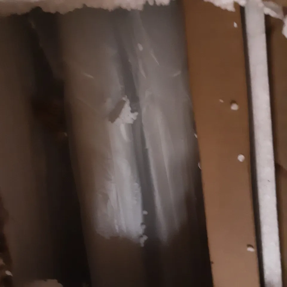 BOXED RILEY WHITE/LIGHT OAK EFFECT VENEER LARGE DINING SET (1 BOX ONLY)