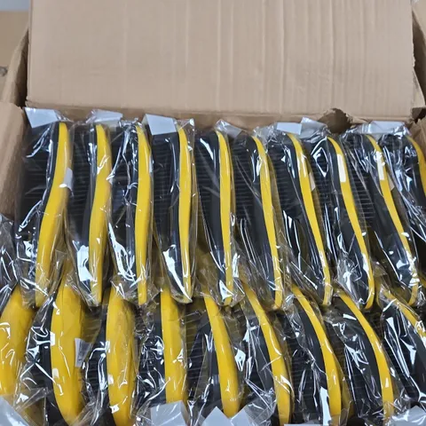 LARGE QUANTITY OF APPROXIMATELY 60 HAIRBRUSHES - YELLOW