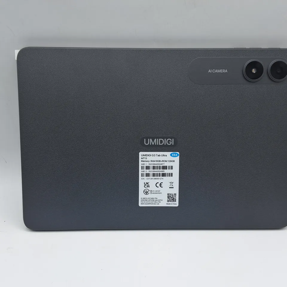BOXED UMIDIGI G3 TAB ULTRA 8GB RAM 128GB ROM IN SPACE GREY - MT13