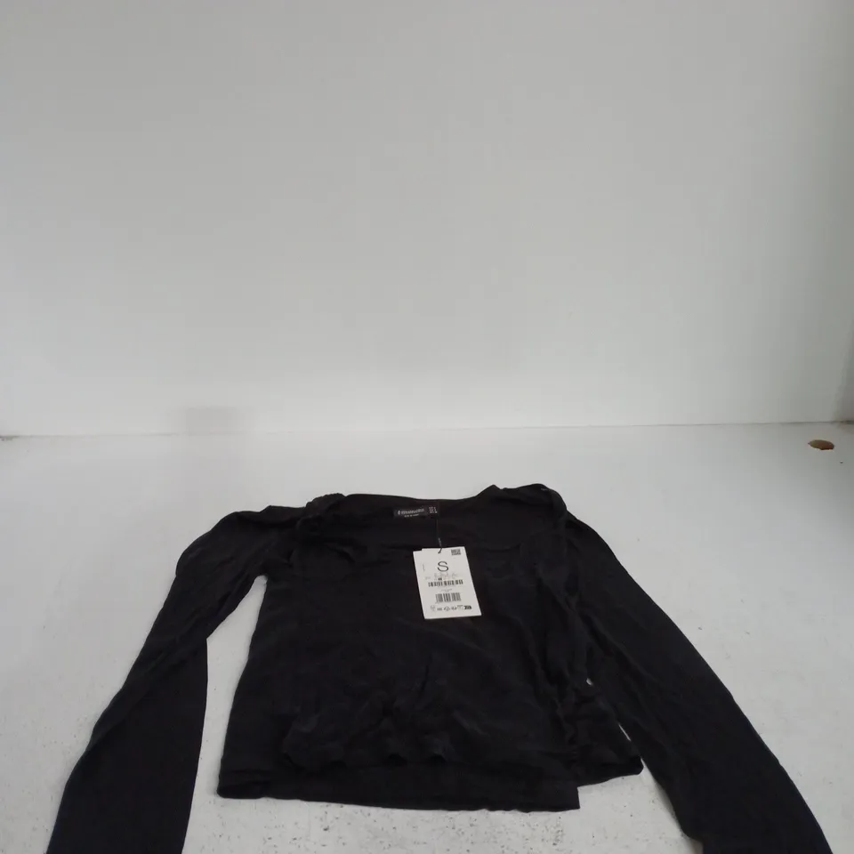 STRADIVARIUS BLACK LONG-SLEEVE TOP – WOMEN’S, UK SIZE S