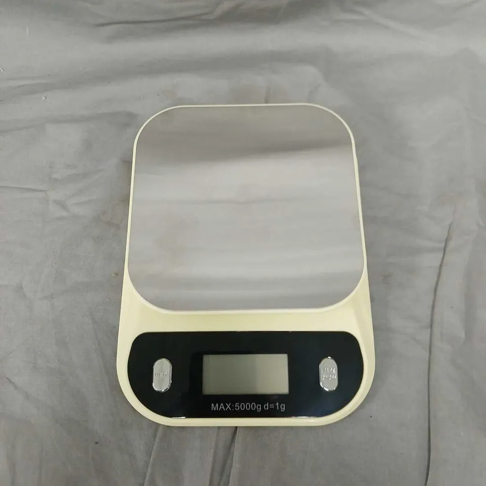 Digital Kitchen Scale – Cream, 5kg Capacity (MAX 5000g, 1g)