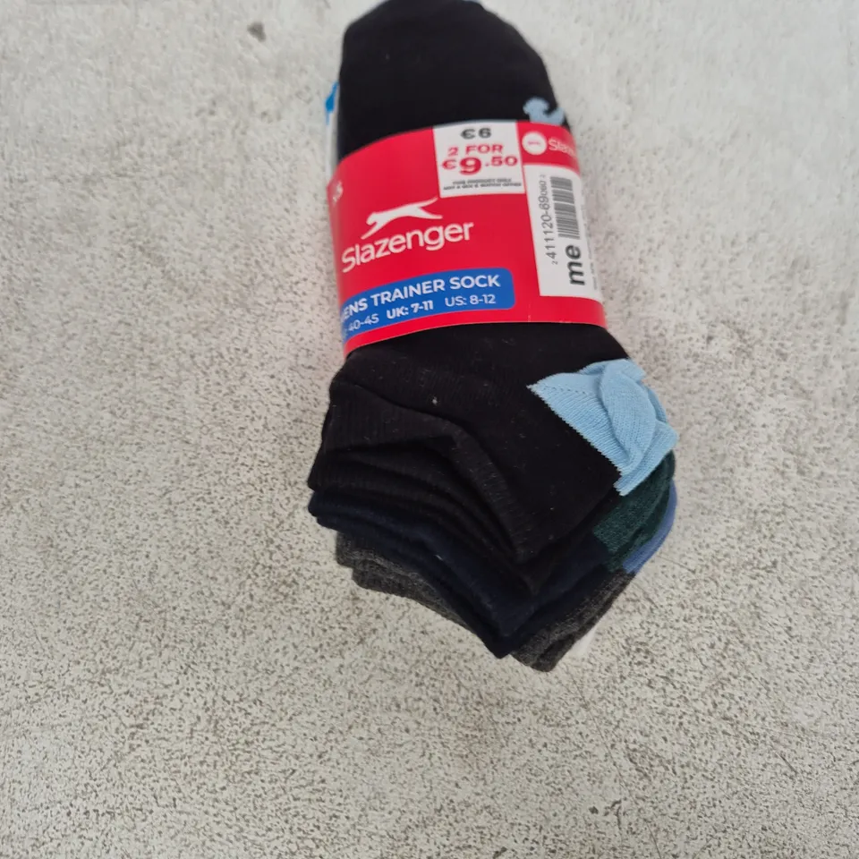 SLAZENGER MEN'S TRAINER SOCKS - 5 PACK, UK 7-11 (EU 40-45; US 8-12)