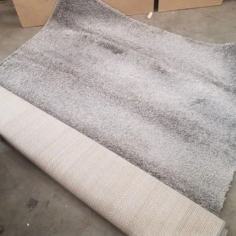 CHUCK SHAGGY LIGHT GREY RUG 160X230CM