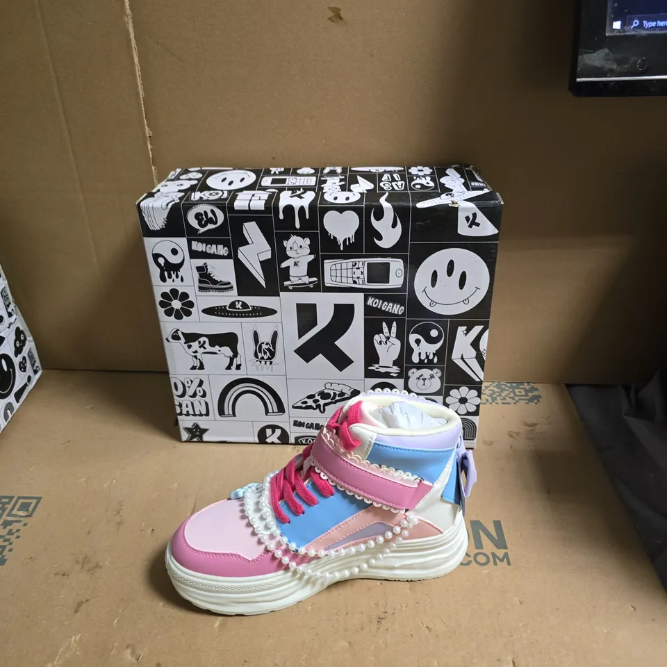 KOI GANG SUGARCRUSH SUGAR WISHES CHUNKY HIGH TOP TRAINERS - MULTICOLOURED - UK SIZE 3 
