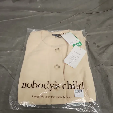 BAGGED NOBODYS CHILD LONG LINE CREW WAISTCOAT - SIZE 10