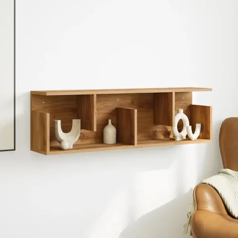 17 STORIES WALL CABINET 80X20X30 CM ENGINEERED WOOD - NATURAL (1 BOX)