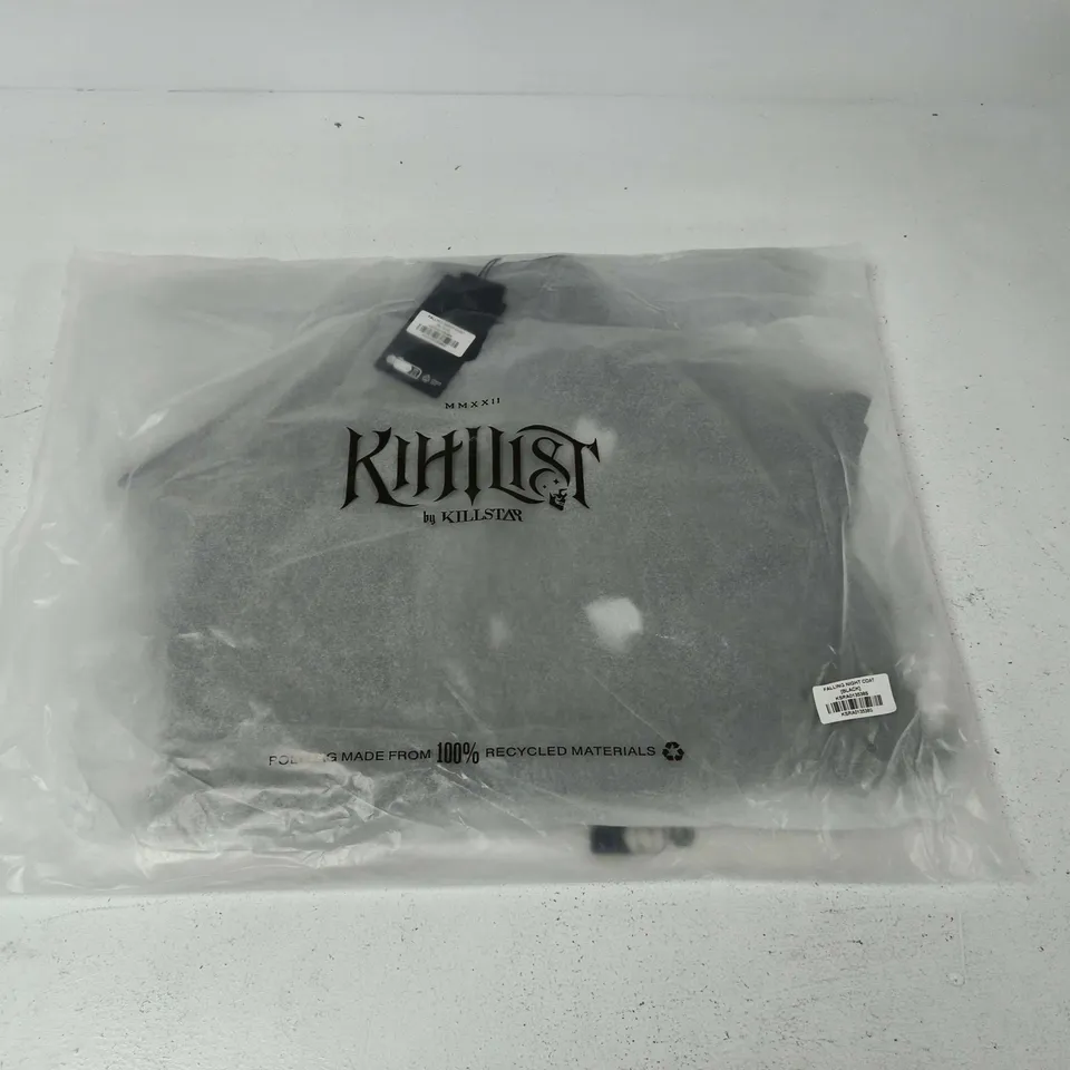LOT OF 5 BRAND NEW KILLSTAR FALLING NIGHT COATS IN BLACK - VARIOUS SIZES