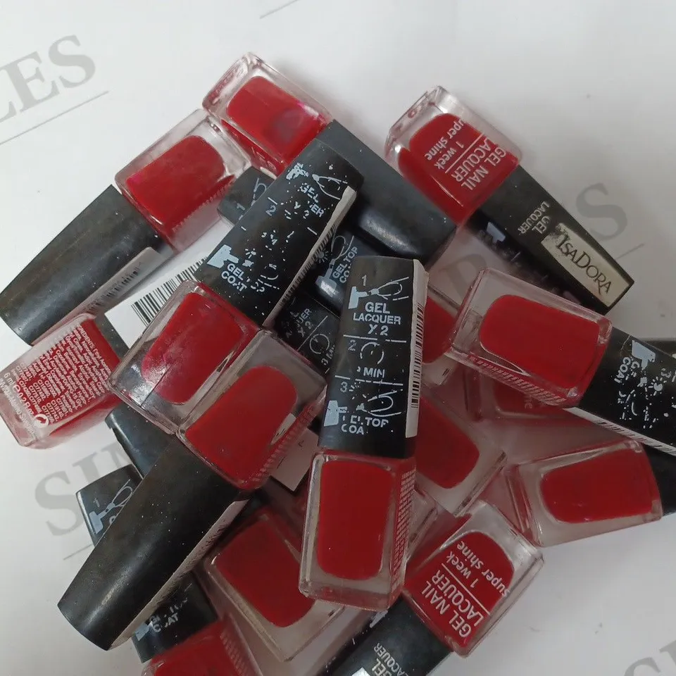 APPROXIMATELY 15 ISADORA GEL NAIL LACQUER #225 TRUE RED