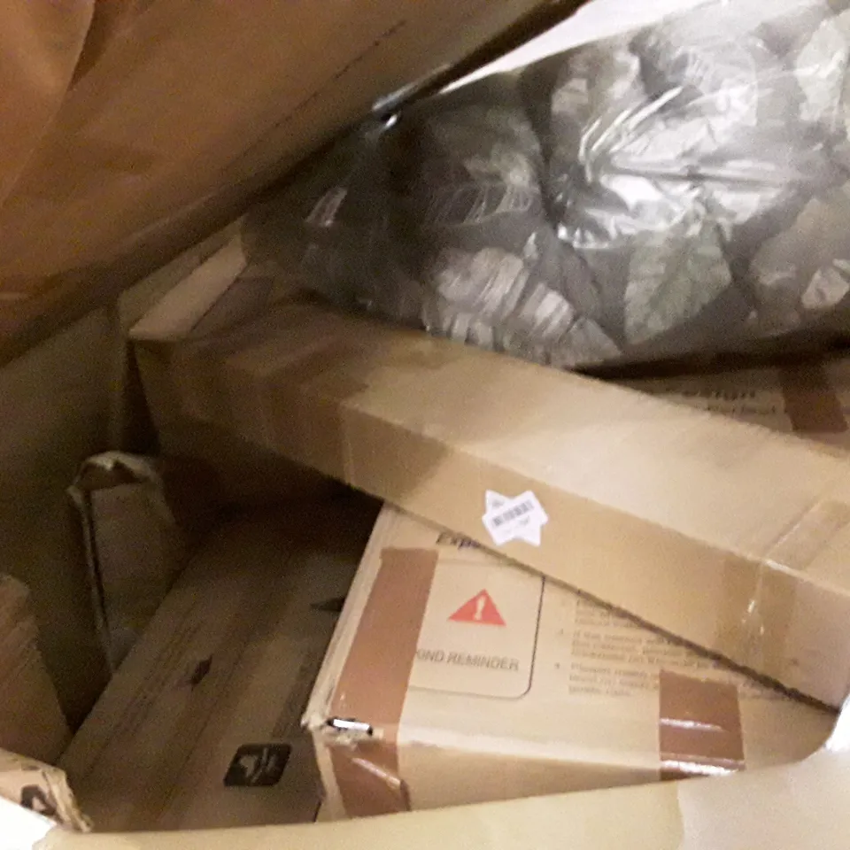 PALLET OF ASSORTED PRODUCTS INCLUDING 36" SMART TOWER FAN, BEDSIDE TABLE, HOMIDEC DRYING RACK, SMART CEILING FAN, DISPLAY STAND