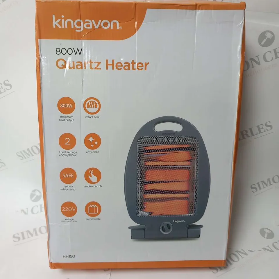 BOXED KINGAVON 800W QUARTZ HEATER HH150