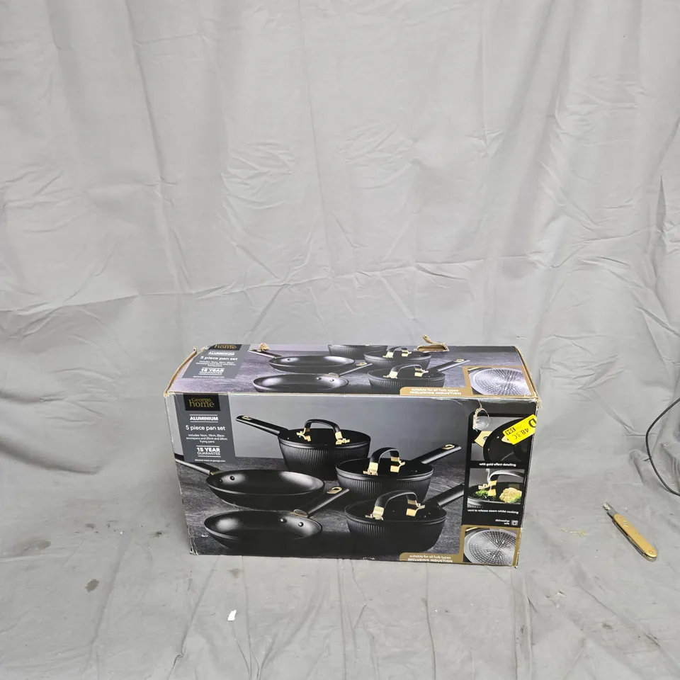 GEORGE HOME ALUMINIUM 5-PIECE PAN SET – BOXED