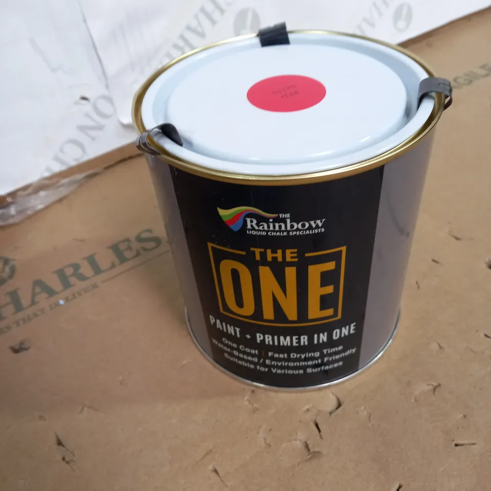 THE RAINBOW THE ONE RED SATIN PAINT ( 1 LITRE ) COLLECTION ONLY 