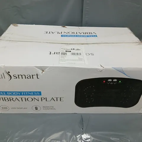 BOXED SOULSMART FULL BODY FITNESS VIBRATION PLATE EXERCISE MACHINE IN BLACK