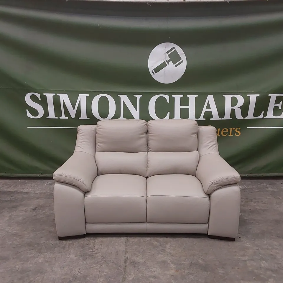 QUALITY DESIGNER ITALIAN MADE DEGANO 2 SEATER LEATHER SOFA