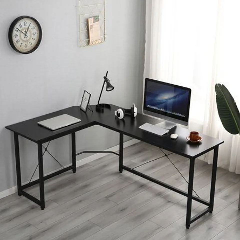 L-SHAPE DESK - DARK GREY