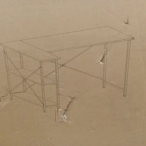BOXED BESTIER COMPUTER DESK - RUSTIC (1 BOX)