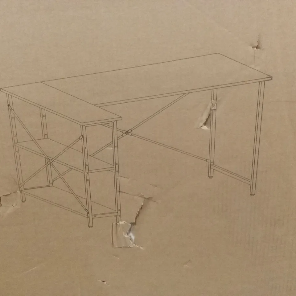 BOXED BESTIER COMPUTER DESK - RUSTIC (1 BOX)