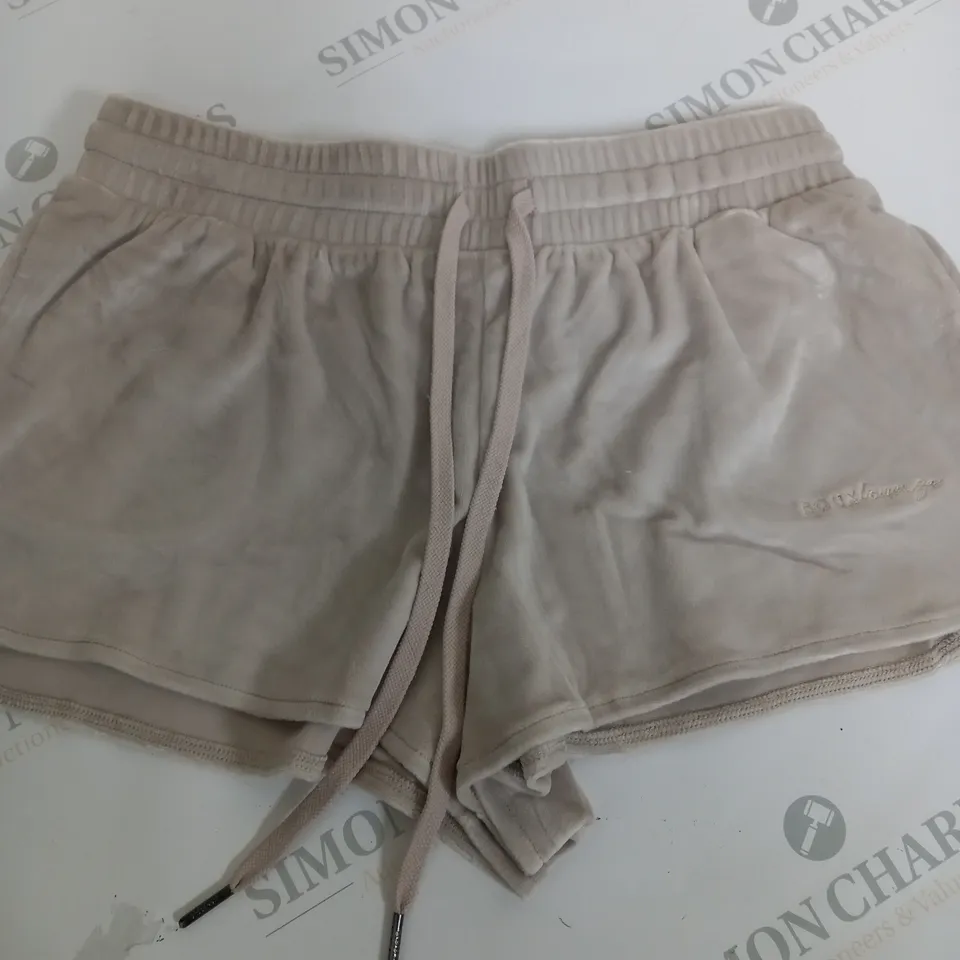 BOUX STONE SLINKY VELOUR SHORTS - UK8