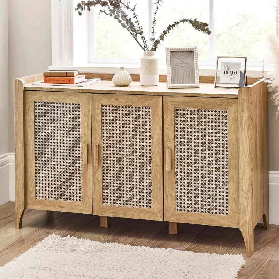 BOXED JULIAN BOWEN SYDNEY 3 DOOR SIDEBOARD - OAK (1 BOX)