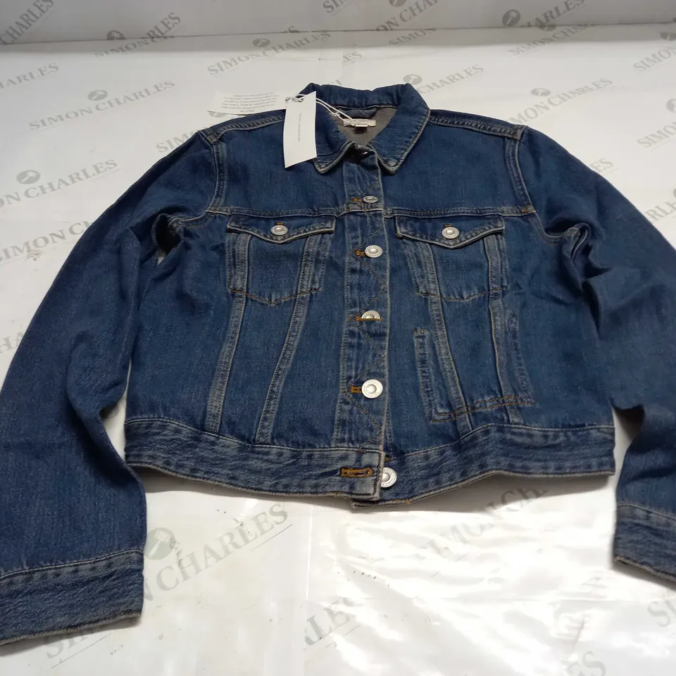 FRENCH CONNECTION MACEE MICRO WESTERN DENIM JACKET SIZE 10